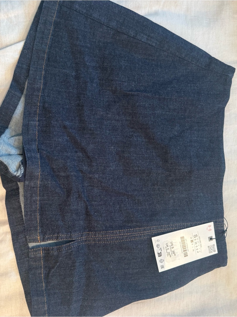 Zara Dark Blue Denim Skort